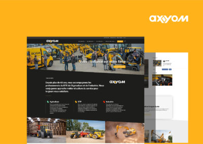 Axyom – Logotype et site catalogue