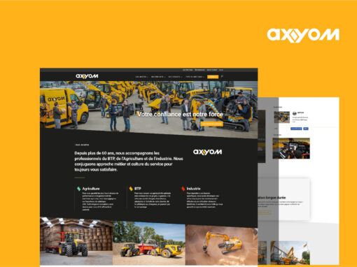 Axyom – Logotype et site internet pour des distributeurs JCB©